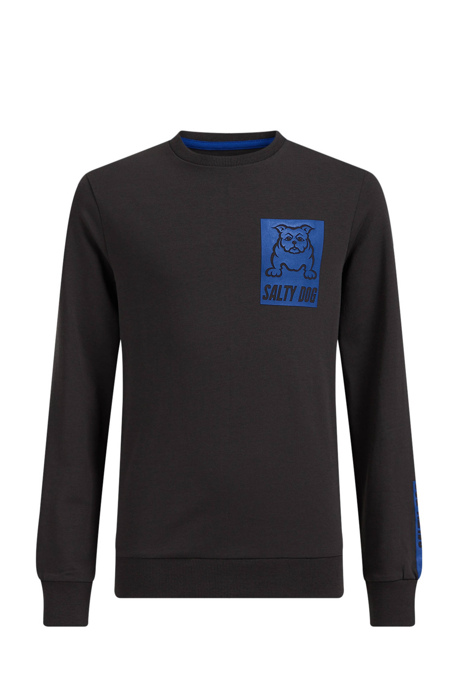 Salty Dog longsleeve zwart/grijs wehkamp Jongens Kleding Tops & Shirts Shirts Lange Mouwen Shirts 