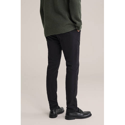 WE Fashion slim chino zwart afbeelding