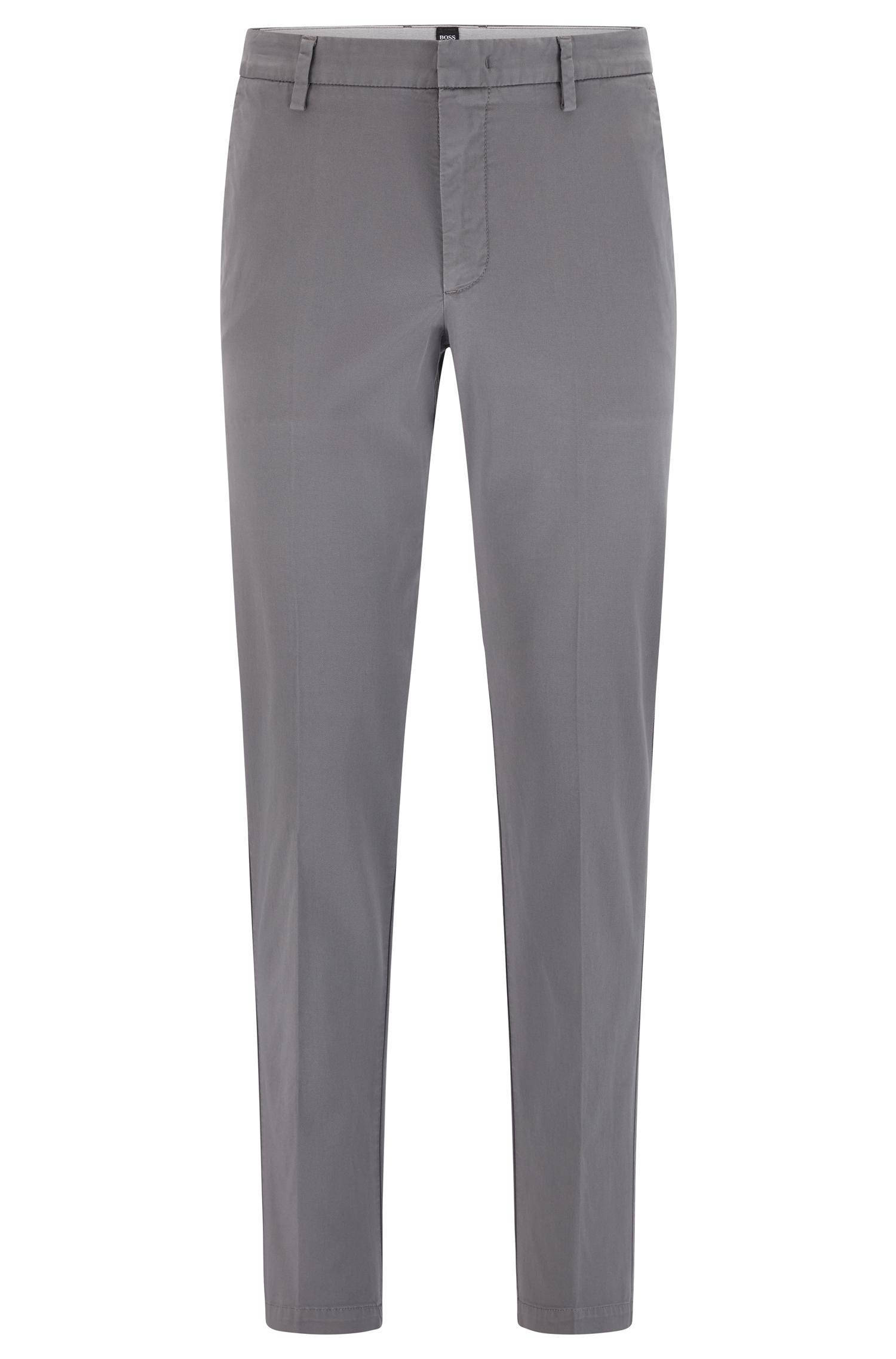 BOSS Menswear slim fit broek Kaito donkergrijs