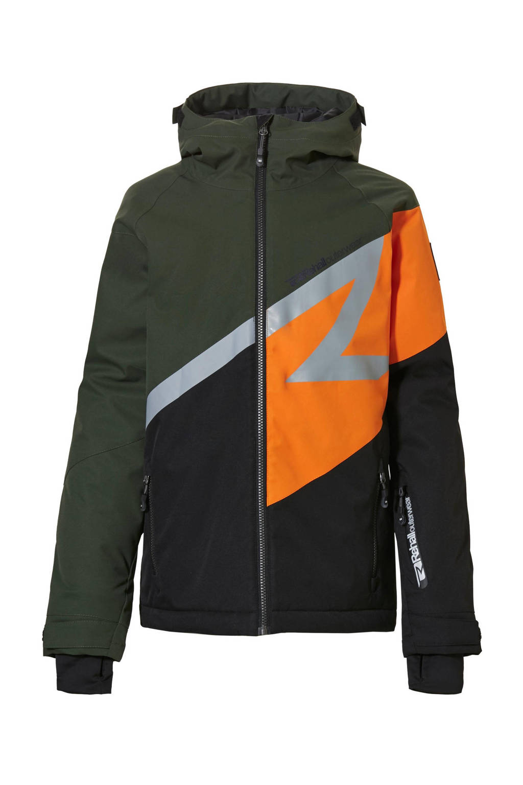 Rehall ski-jack Greyson-R jr groen/zwart/oranje, Groen/zwart/oranje
