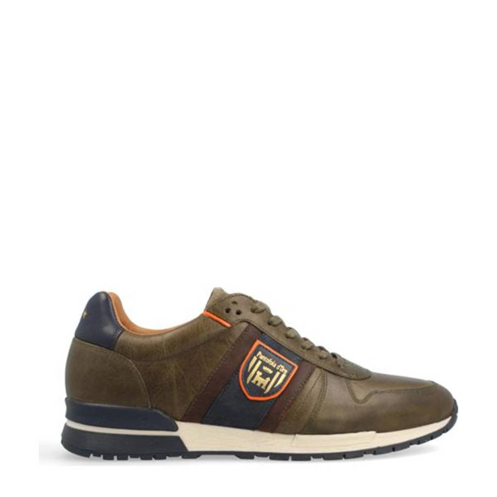 Pantofola d'Oro Sangano Uomo Low leren sneakers olijfgroen, Olijfgroen
