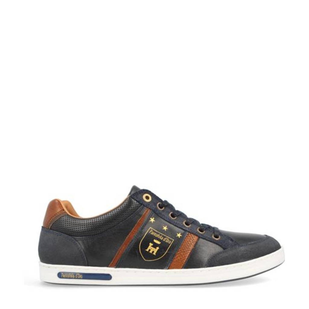 Pantofola d'Oro Mondovi Uomo Low leren sneakers blauw, Blauw
