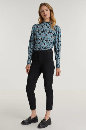 top met all over print saphire blue dessin