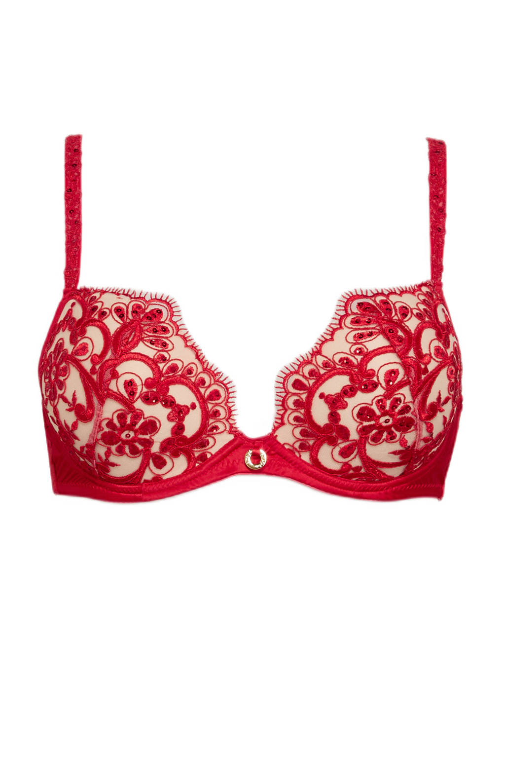Pretty Secrets by Simply Be voorgevormde beugelbh Masquerade Magical zwart/lichtroze, Rood