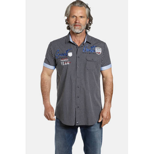 Jan Vanderstorm casual overhemd donkerblauw afbeelding