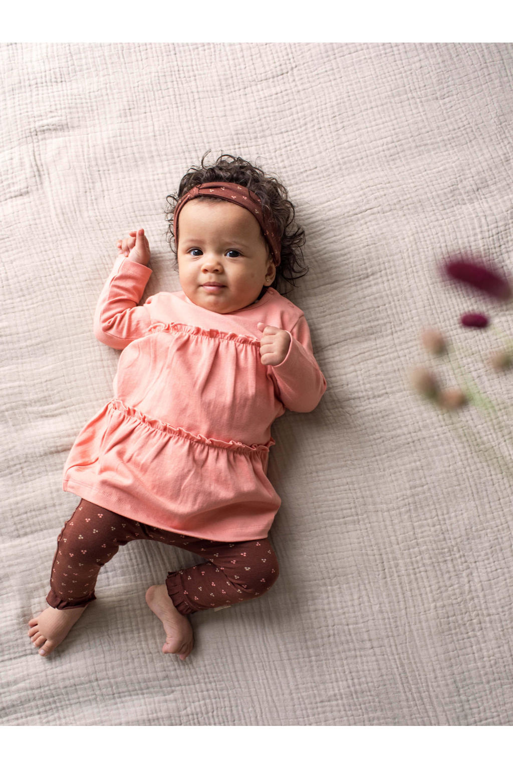 Quapi newborn baby A-lijn jurk Maaike roze