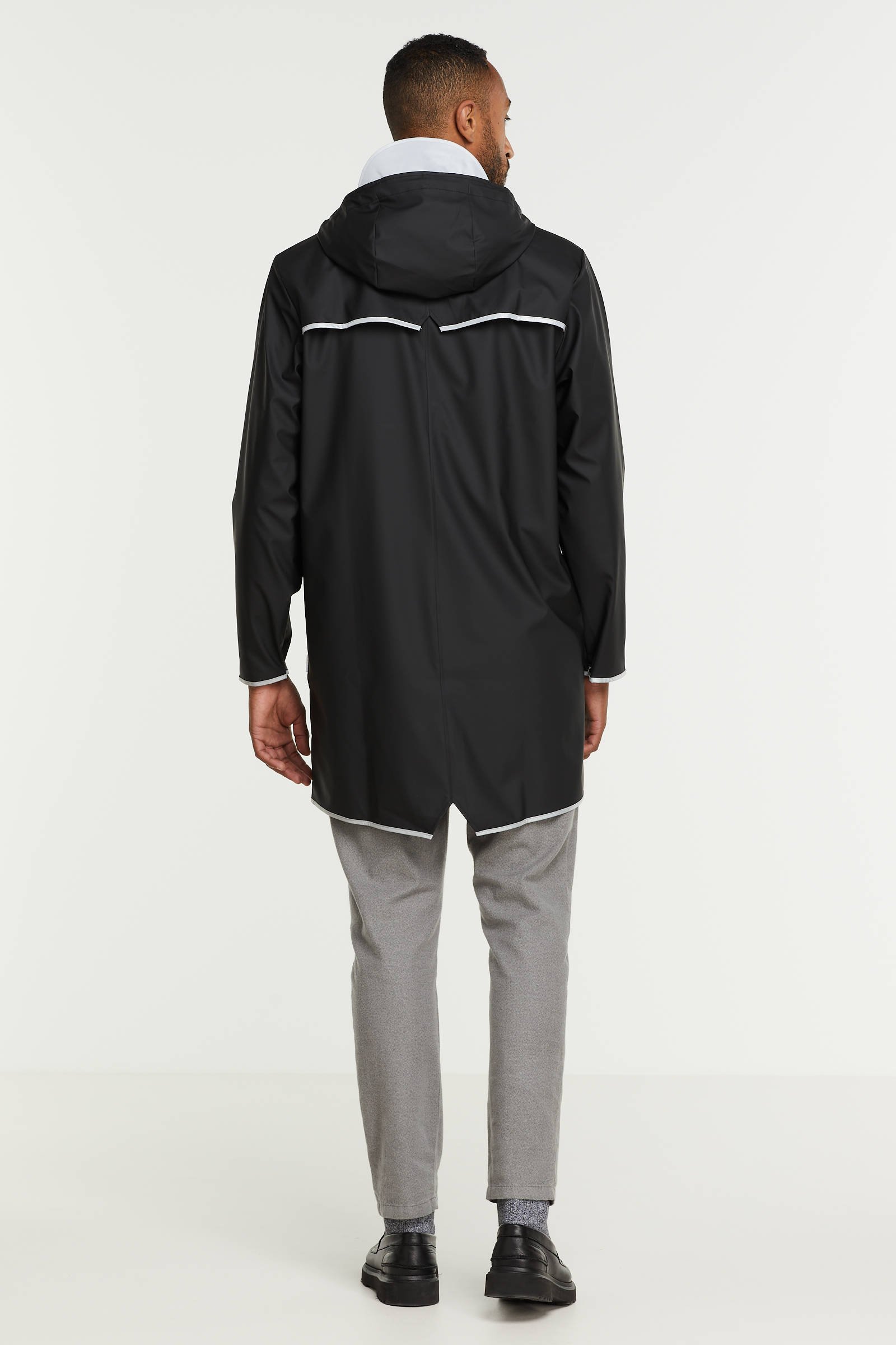 Rains Long Jacket Reflective XL black reflective online kopen