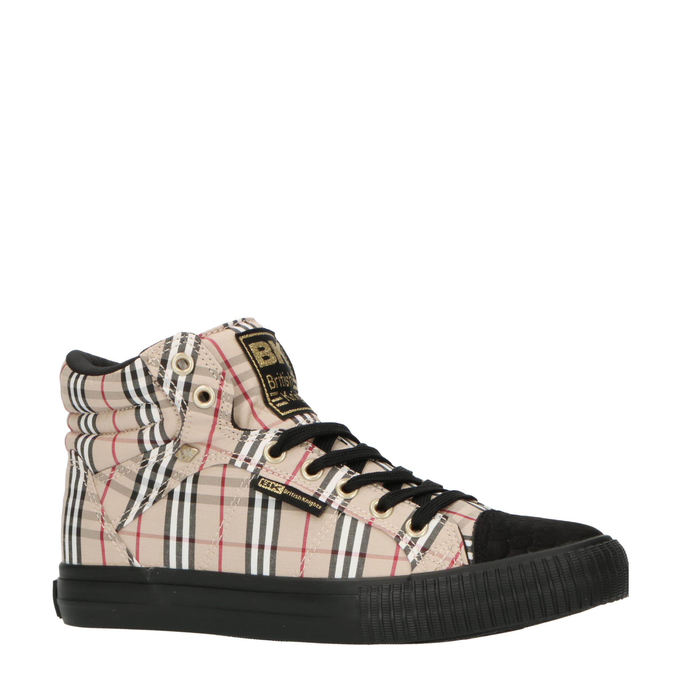 British Knights Dee geruite sneakers beige | wehkamp
