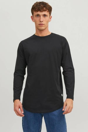 regular fit longsleeve JJENOA van katoen zwart