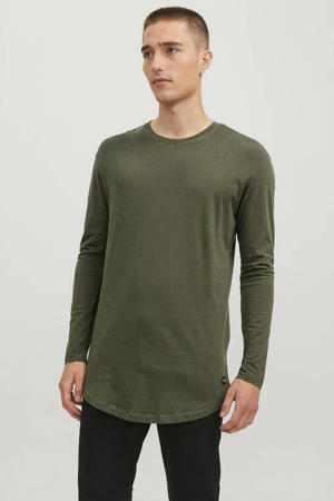 regular fit longsleeve JJENOA van katoen forest night