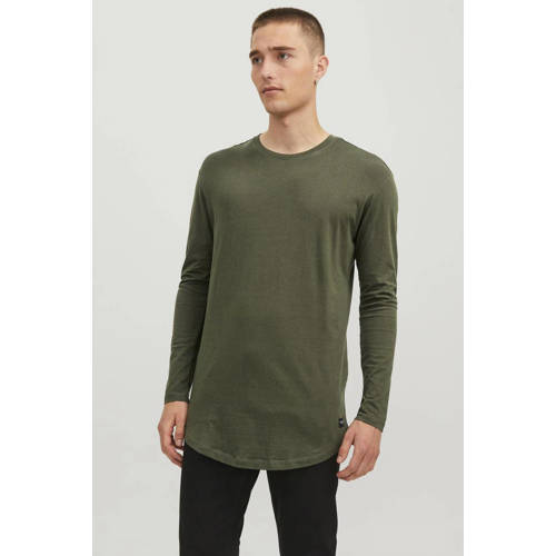 JACK & JONES ESSENTIALS regular fit longsleeve JJENOA van katoen forest night afbeelding
