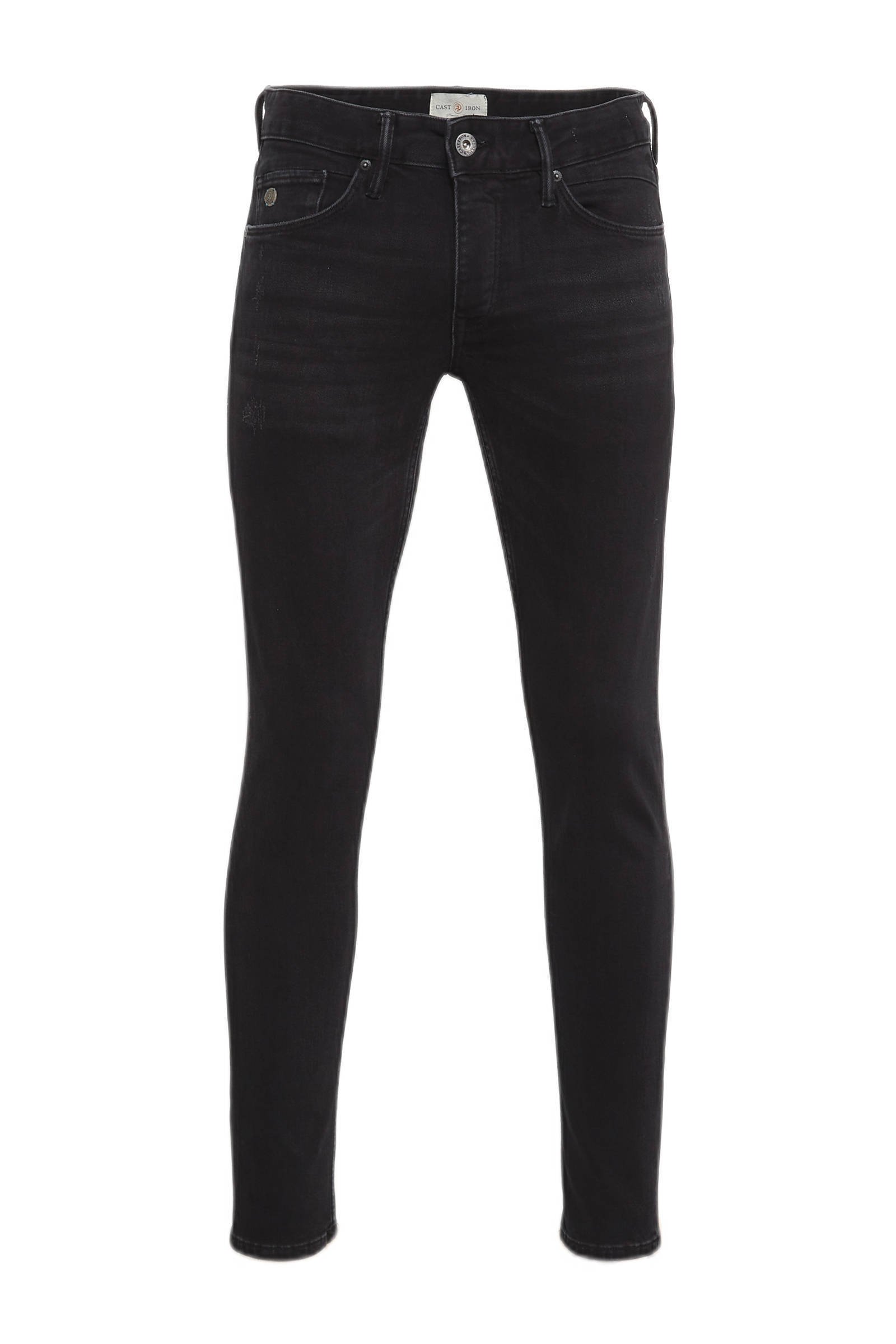 Cast Iron Zwarte Slim Fit Jeans Riser Slim Comfort Black Denim online kopen