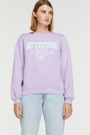 sweater ATTI met printopdruk lila
