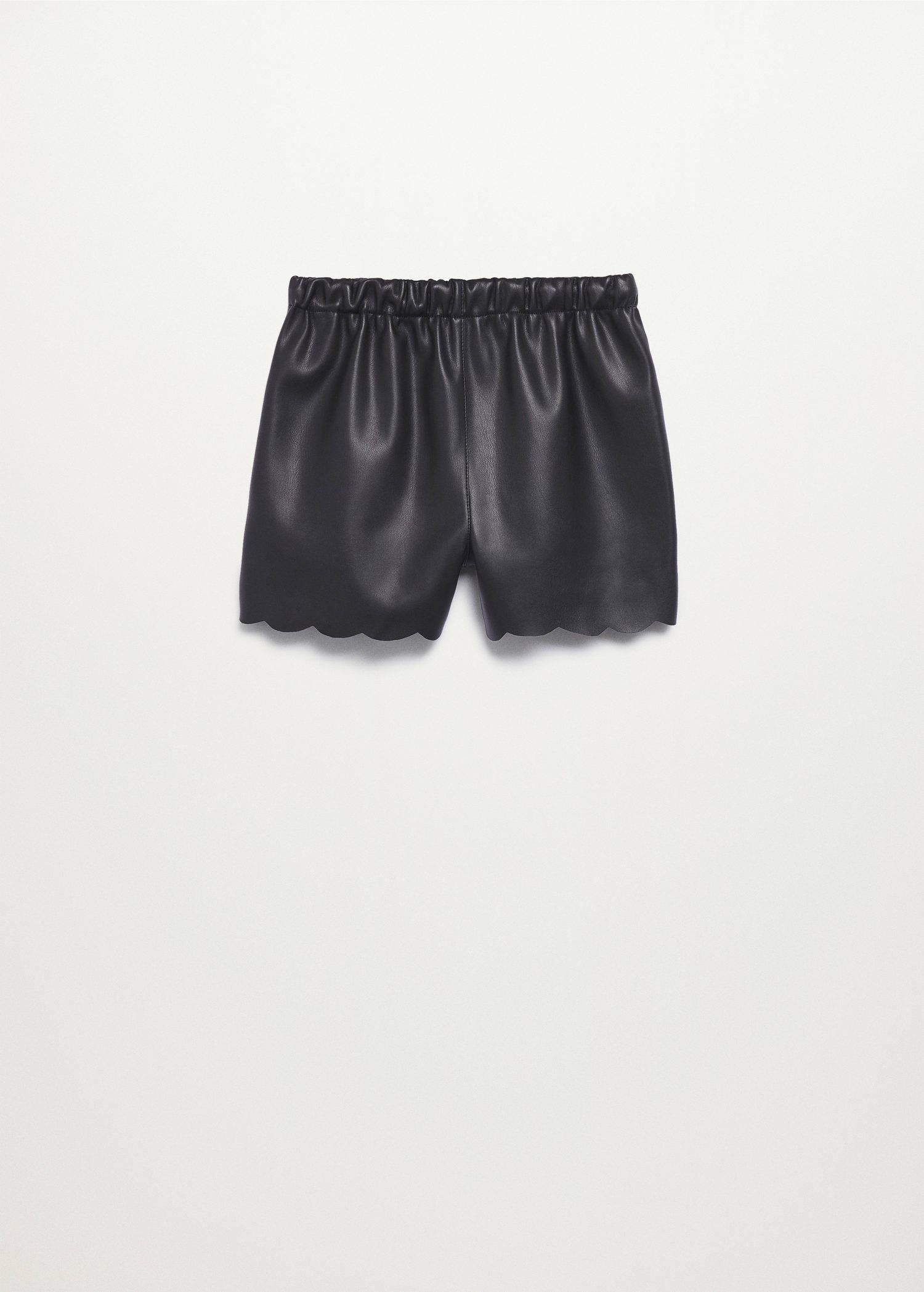 Mango Kids imitatieleren short zwart | wehkamp