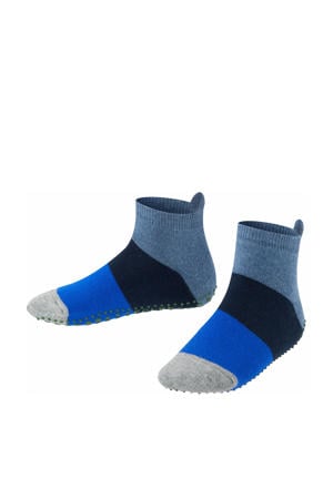 Colour Block sokken met anti-slip noppen blauw/donkerblauw