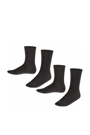 Happy sokken - set van 2 zwart