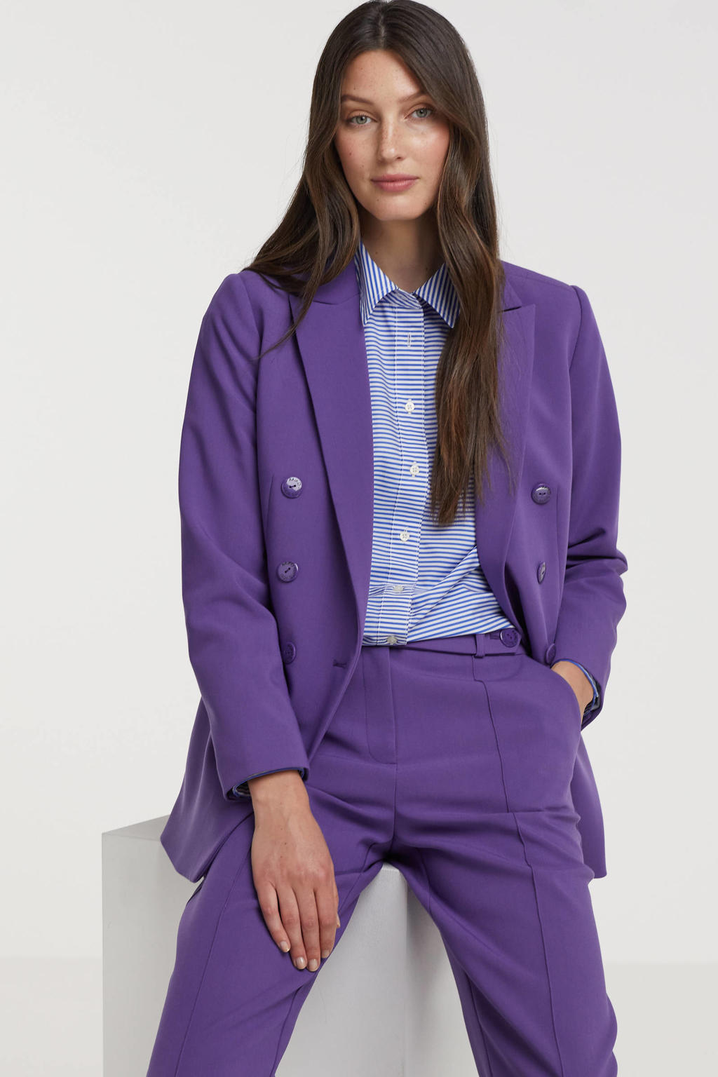 Aaiko double breasted blazer PERIZE paars