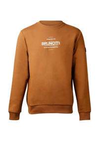 Brunotti sweater van biologisch katoen bruin, Bruin