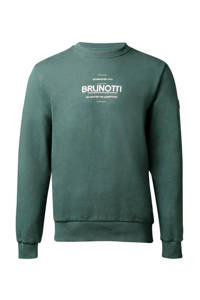 Brunotti sweater van biologisch katoen groen, Groen