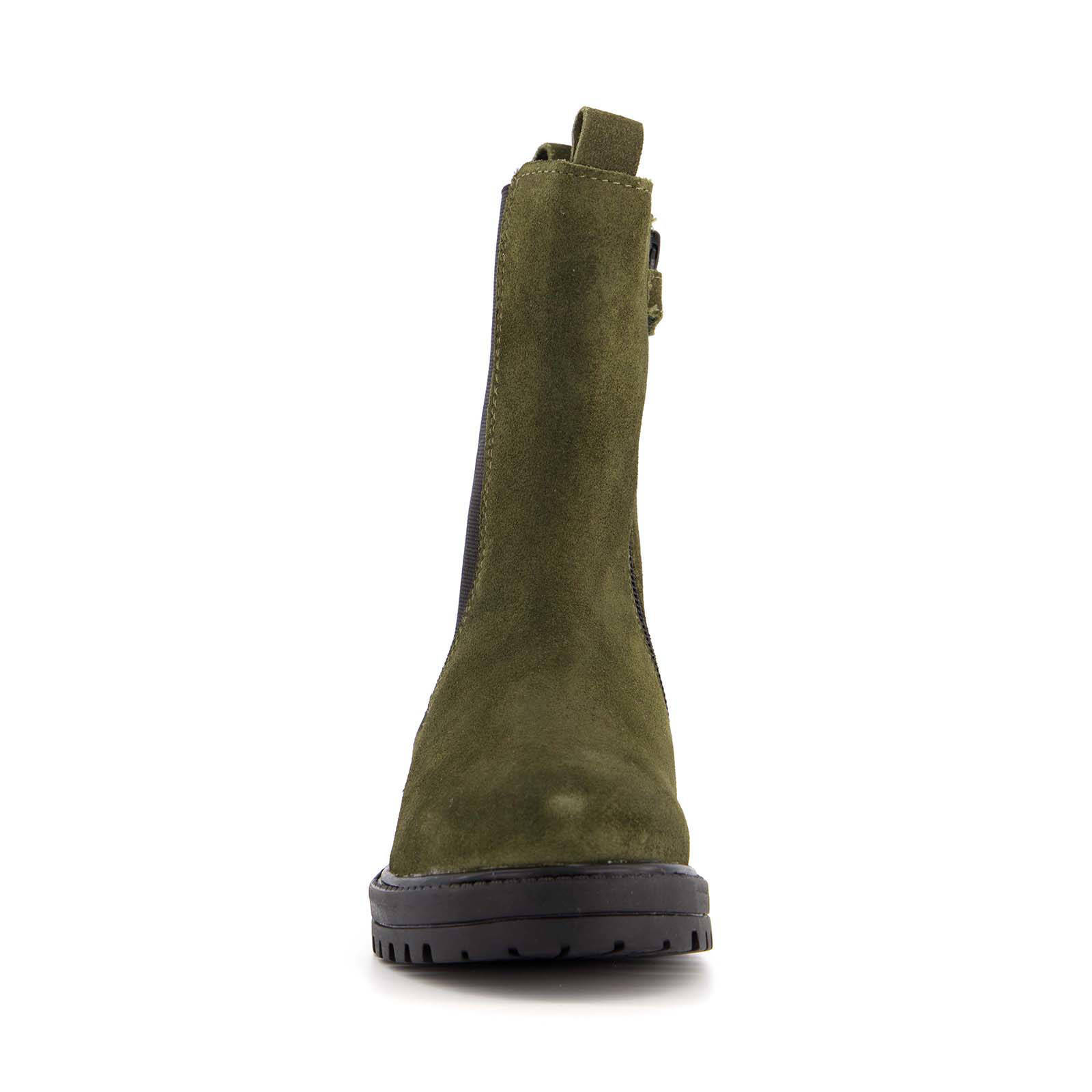 Scapino Groot hoge suède chelsea boots groen | wehkamp