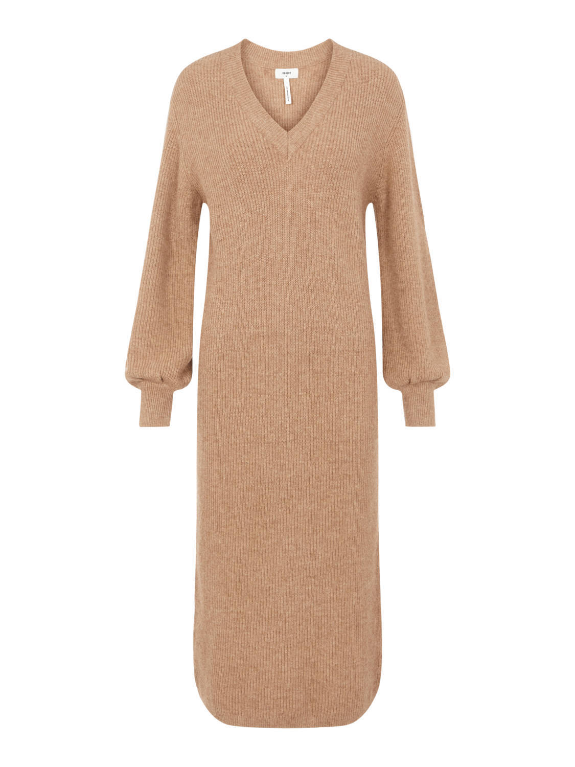 Object Gebreide lange jurk in bruin online kopen