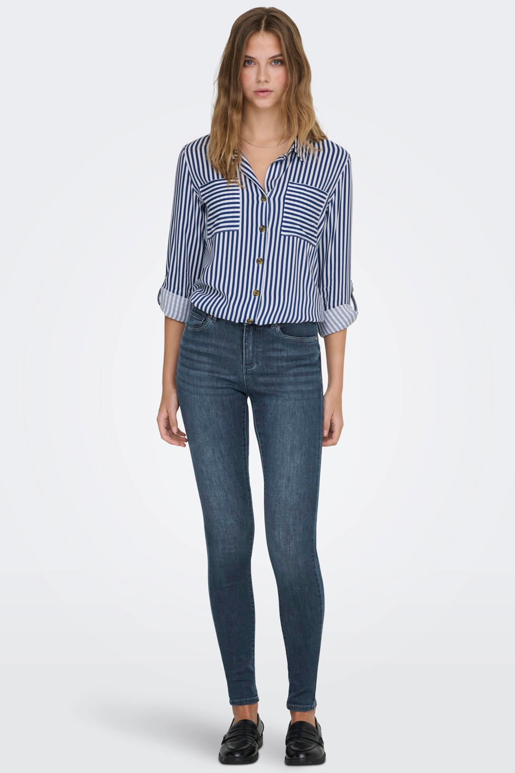 ONLY skinny jeans ONLWAUW blue black denim