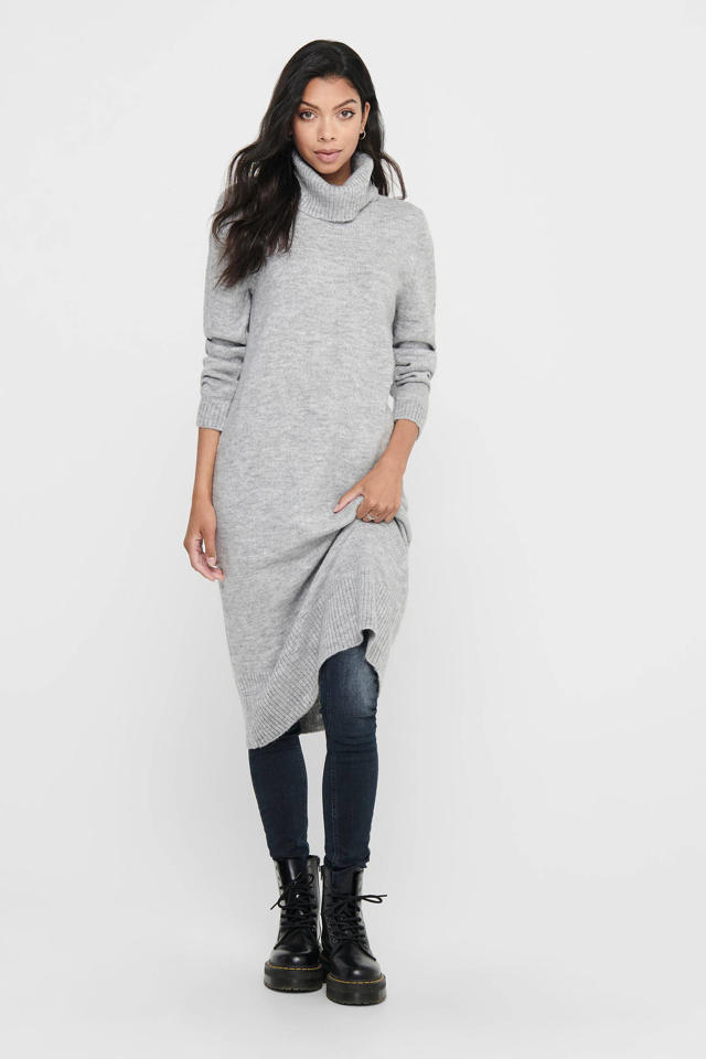 jurk ONLBRANDIE grijs | wehkamp