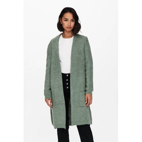 ONLY gebreid vest ONLJADE groen afbeelding