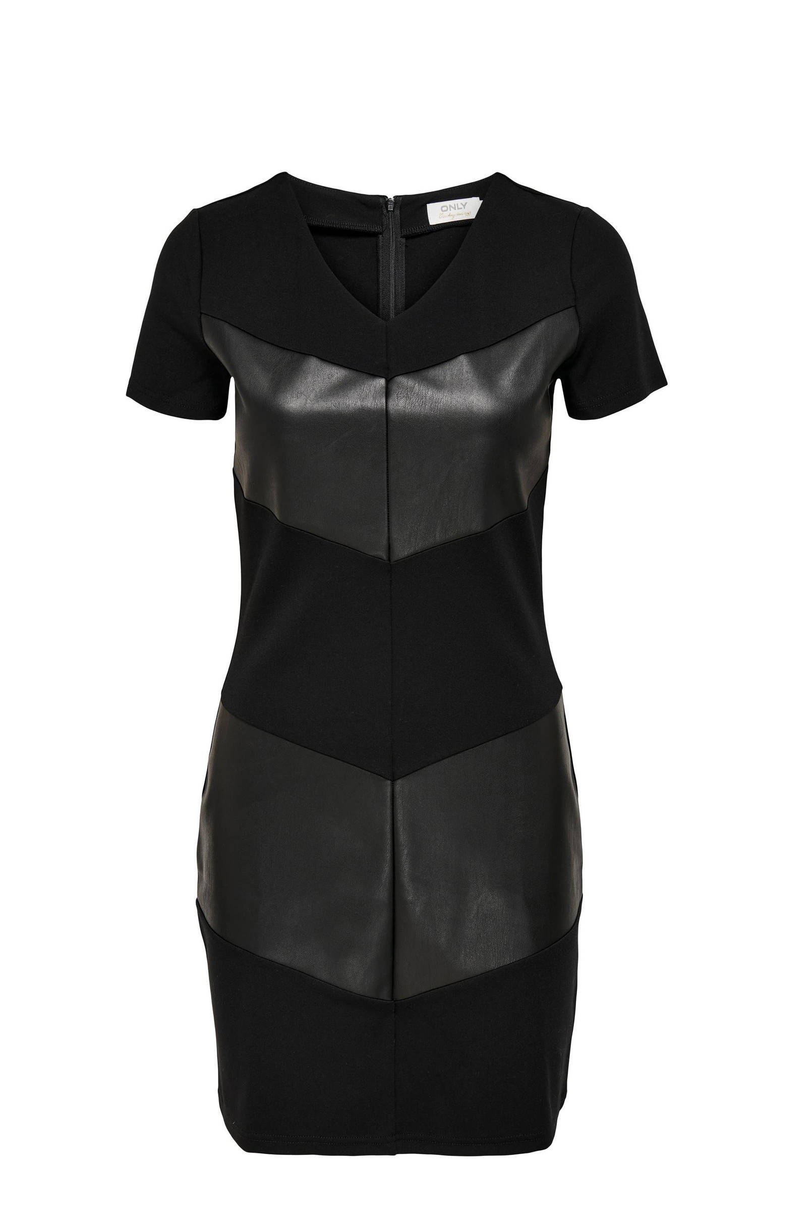 ONLY coated jurk ONLVIOLA zwart online kopen
