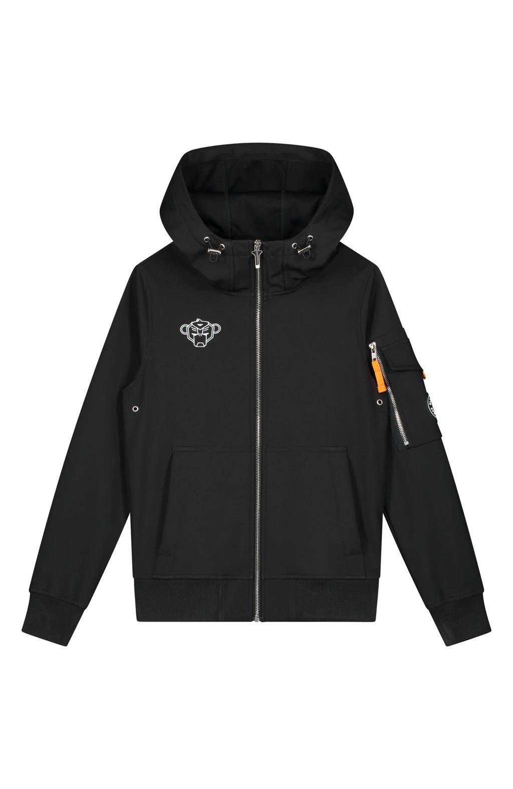 BLACK BANANAS unisex softshell zomerjas met logo zwart, Zwart