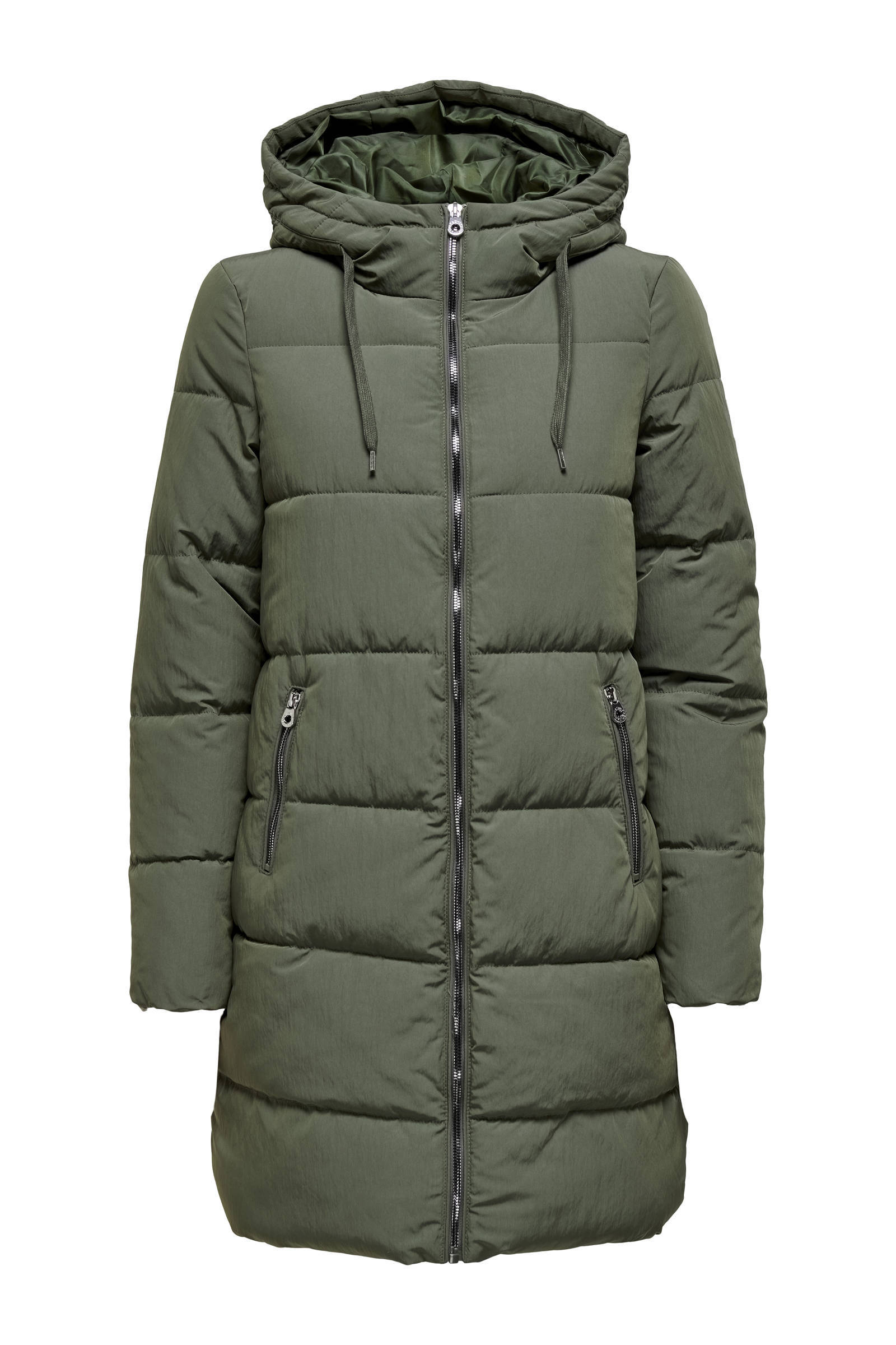 Only Doorgestikte jas ONLDOLLY LONG PUFFER COAT online kopen