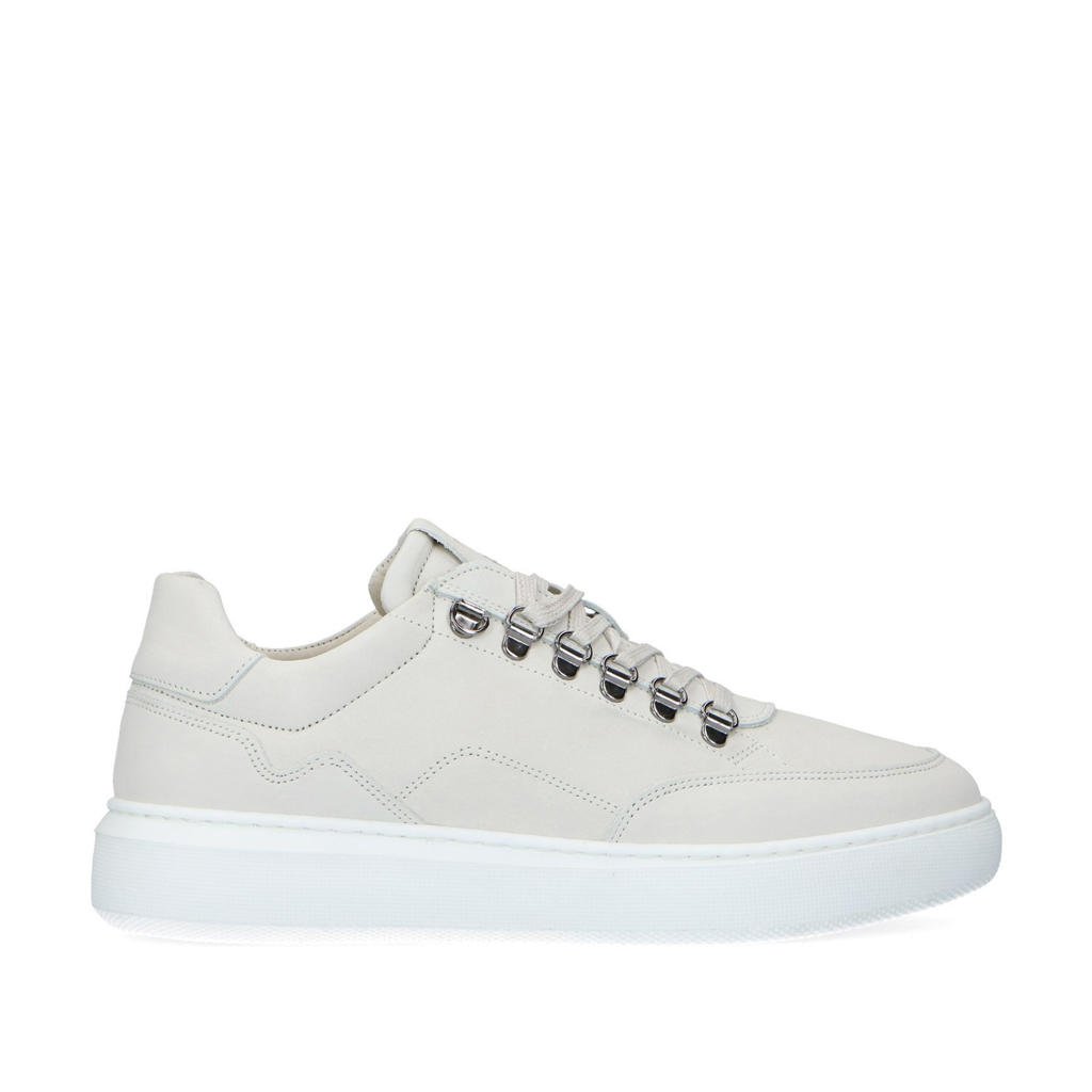 Manfield   nubuck sneakers off white