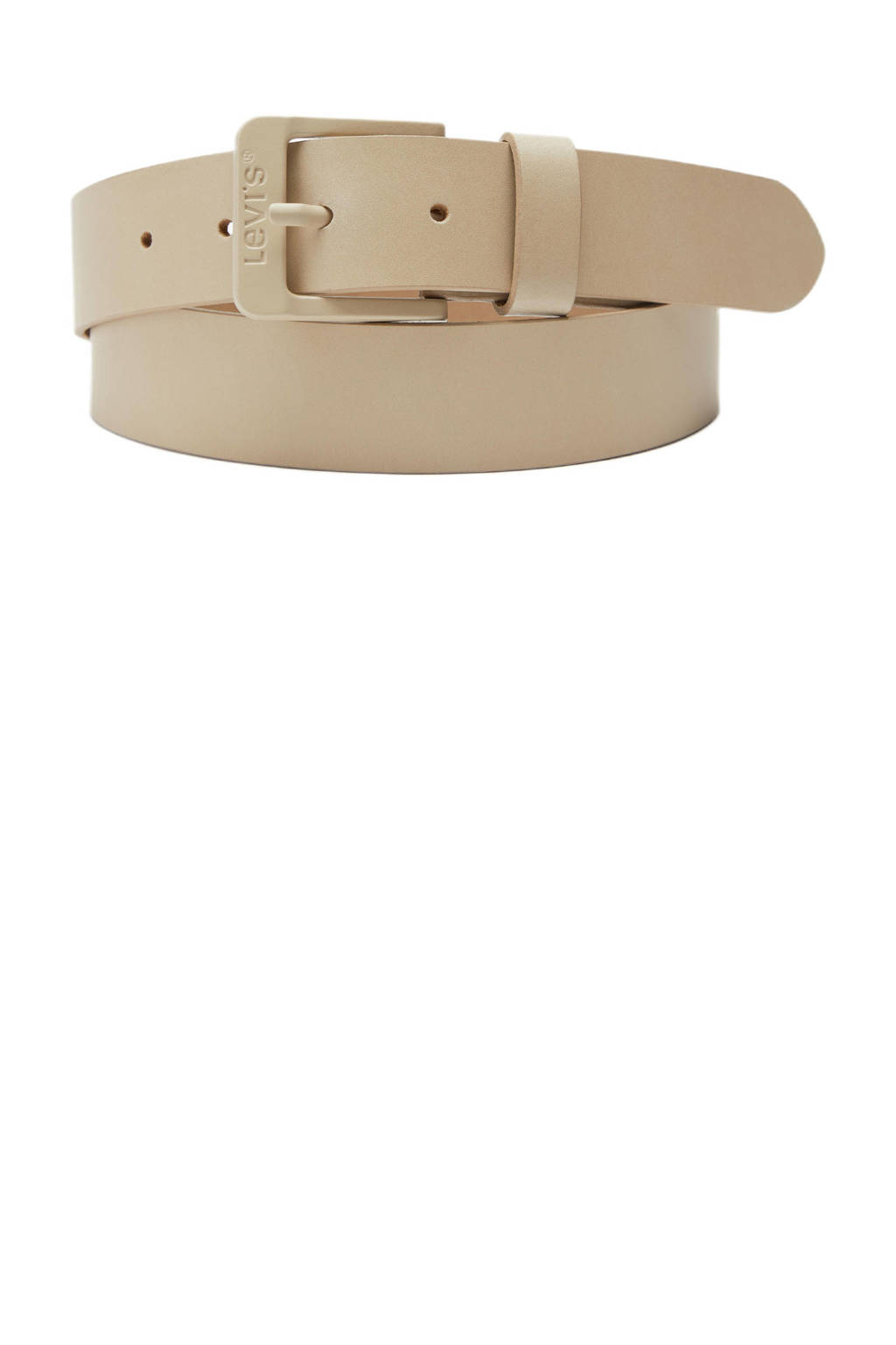 Levi's leren riem ecru, Ecru
