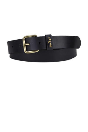 leren riem Calypso zwart