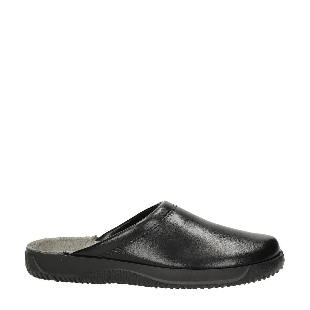 Zwarte heren Rohde leren pantoffels