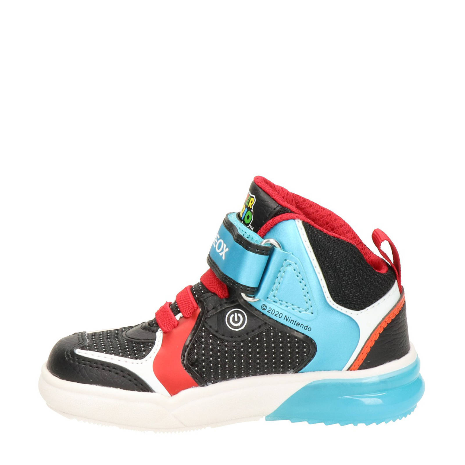 Geox Gray Jay Super Mario hoge sneakers zwart/multi | wehkamp
