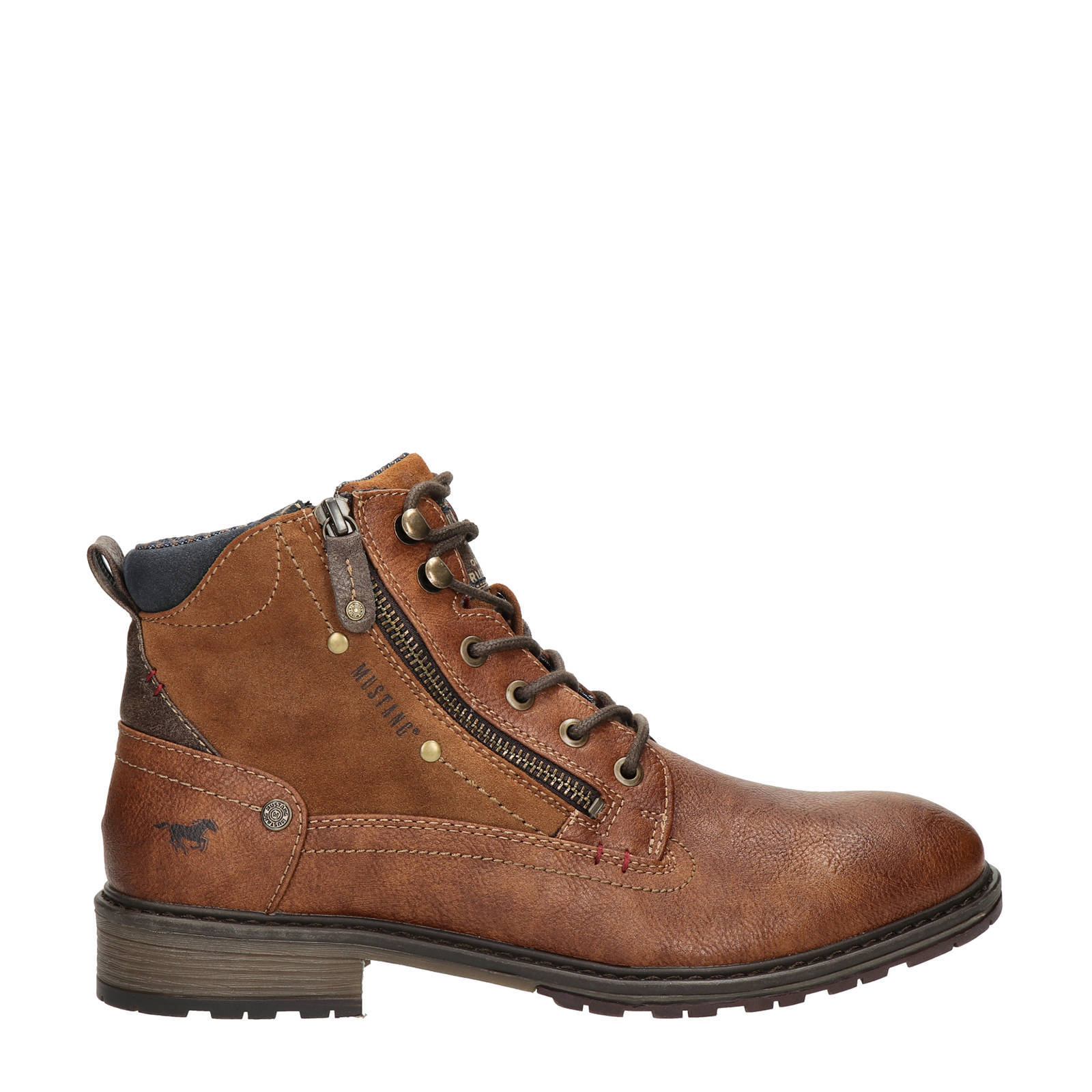 Mustang veterboots cognac hotsell