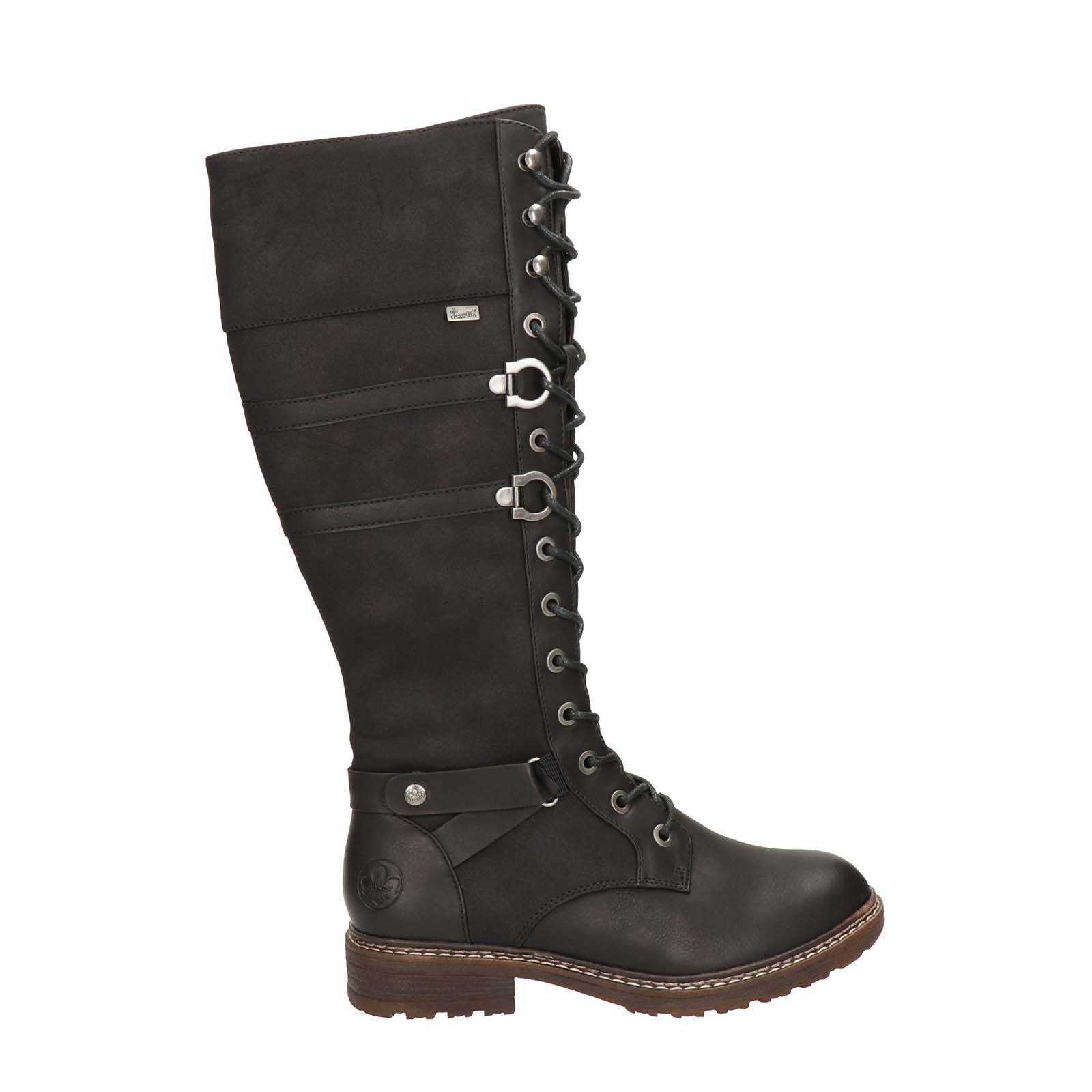 Rieker hoge veterboots zwart | wehkamp