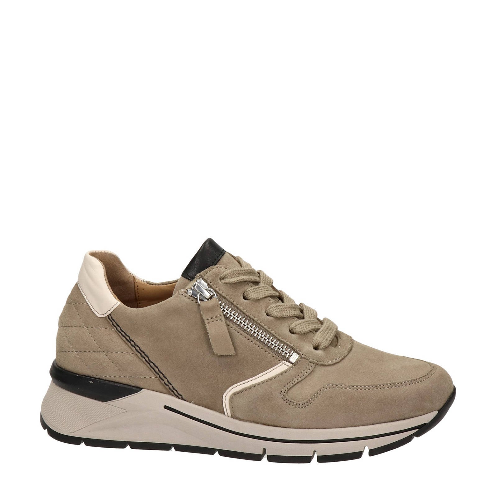 Gabor comfort suède sneakers beige | wehkamp