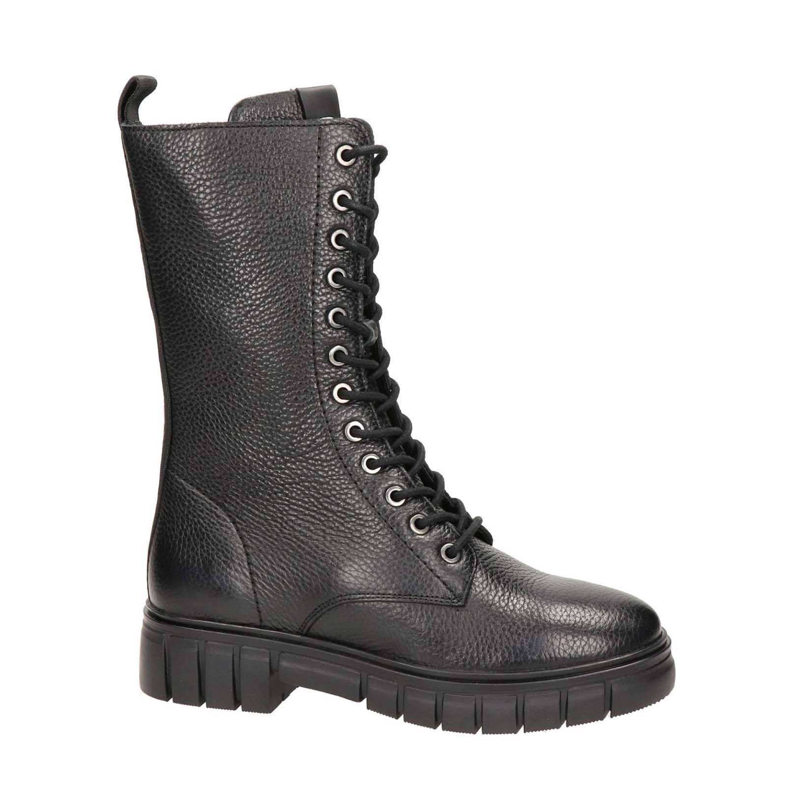 Maruti Timo leren veterboots zwart wehkamp