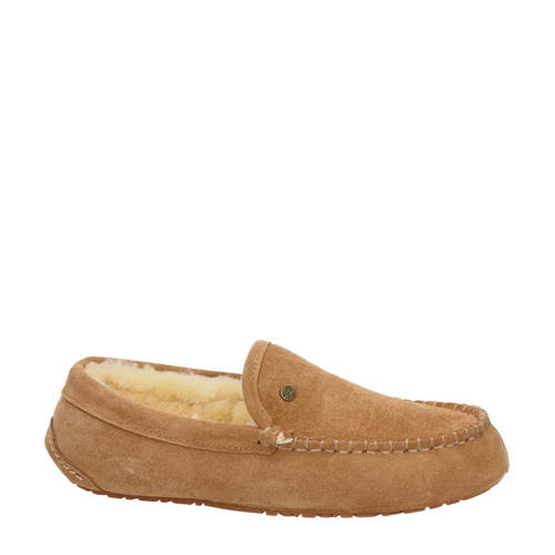 Warmbat Australia Earlwood suède pantoffels cognac afbeelding