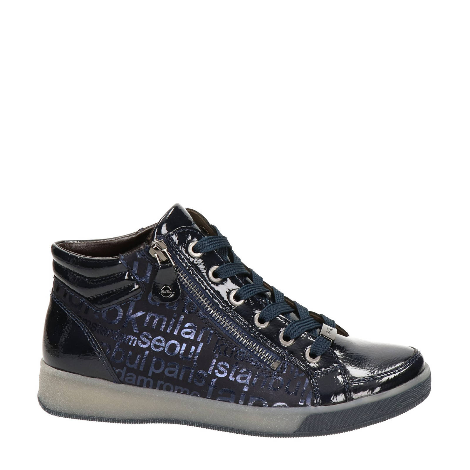 Ara Rom leren veterschoenen donkerblauw | wehkamp