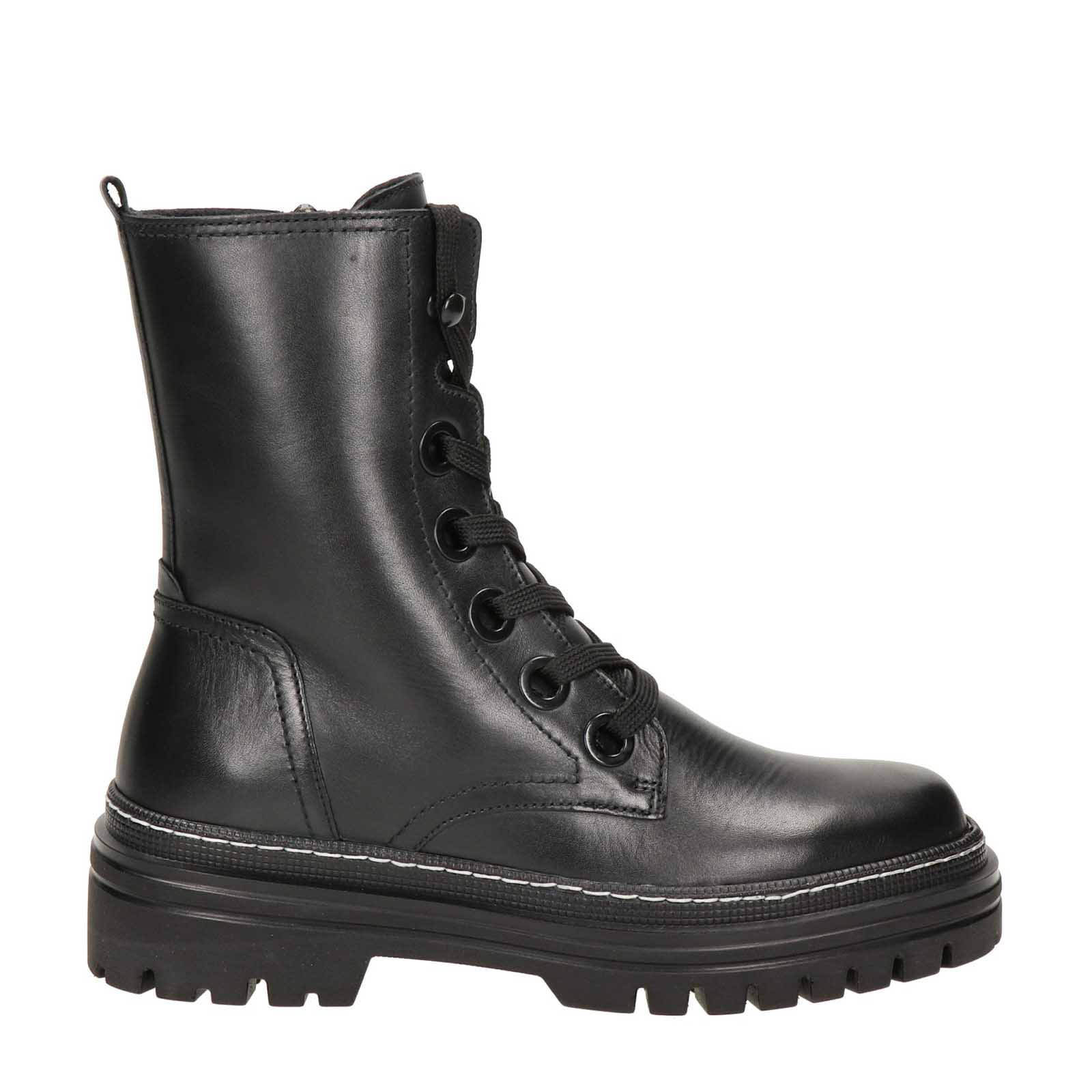 Gabor leren veterboots zwart | wehkamp