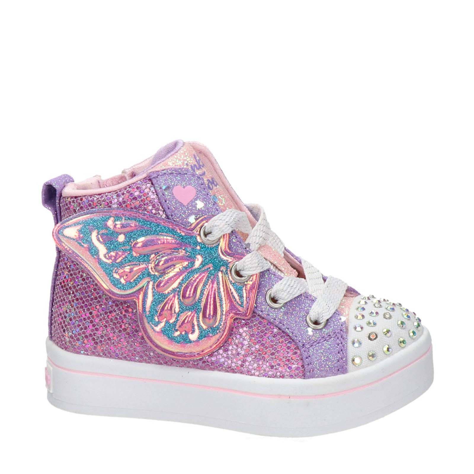 Twinkle Toes hoge sneakers met lichtjes lila roze