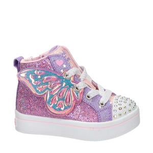 Twinkle Toes  hoge sneakers met lichtjes lila/roze