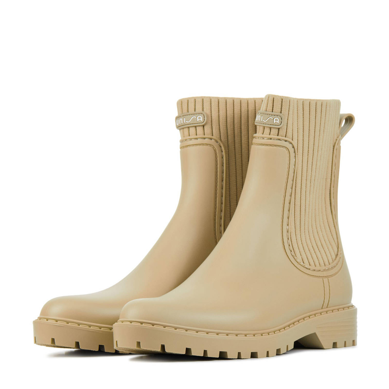 Unisa Aynar chelsea boots beige | wehkamp