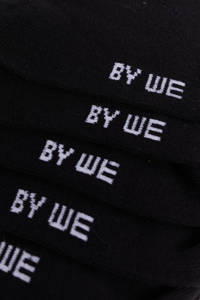 WE Fashion sokken - set van 7 zwart, Zwart