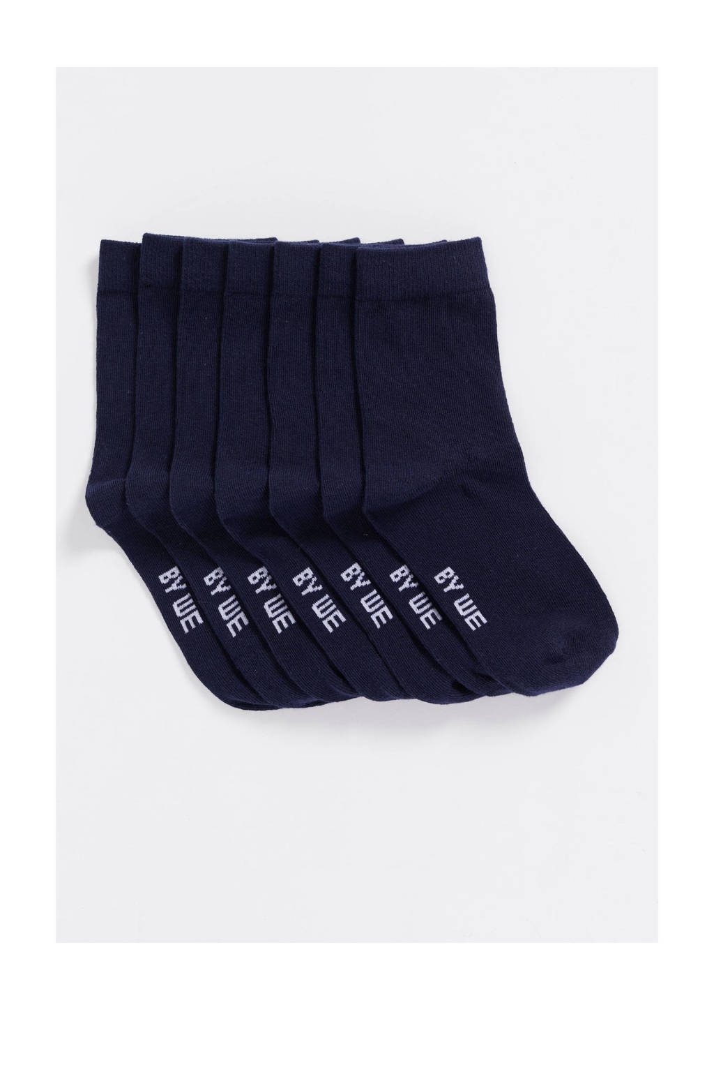 WE Fashion sokken - set van 7 donkerblauw, Donkerblauw