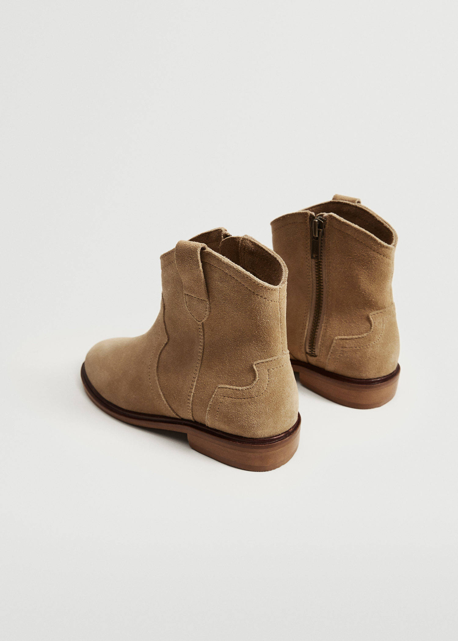 Mango Kids leren cowboylaarsjes beige | wehkamp