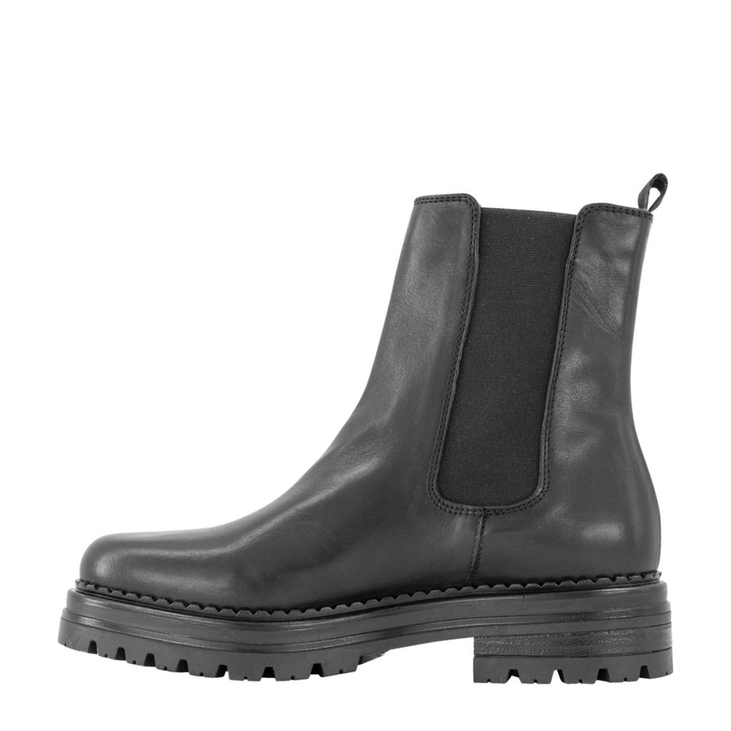 5th Avenue leren chelsea boots zwart wehkamp